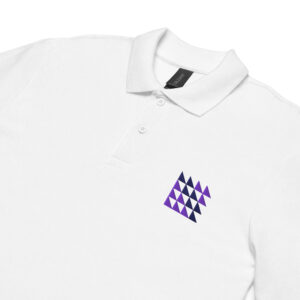 Neutral Style Pique Polo Triangle Grid